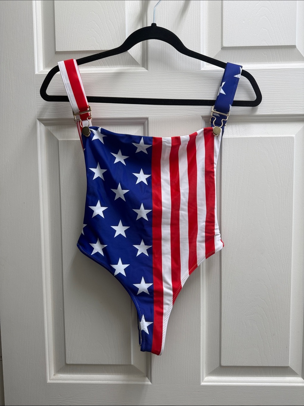 Patriotic Stars & Stripes One-Piece Swimsuit - Red, White & Blue